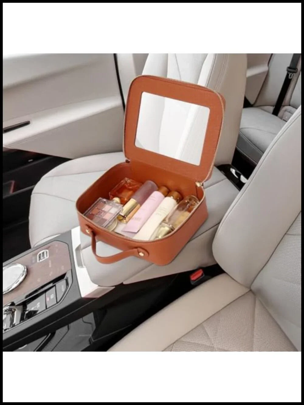 Clear Makeup Bag with Mahjong Tiles Print, Waterproof PU, Travel Cosmetic Case